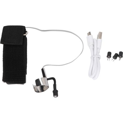 Nouvelle lampe torche rechargeable en acier inoxydable à trois niveaux de luminosité, outil professionnel de nettoyage des oreilles, lampe portative pour usage domestique. (1/5)