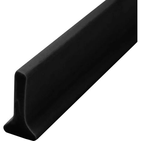 (Black-250cm - 8.2ft)Bathroom Retention T Form Water Barrier Strip Basin Water Stopper Water Retaining Strip Dry Wet Separation Strip (1/4)