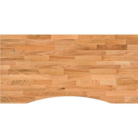 vidaXL Piano Scrivania Marrone Chiaro 100x60x2,5 cm in Rovere Massello (1/5)