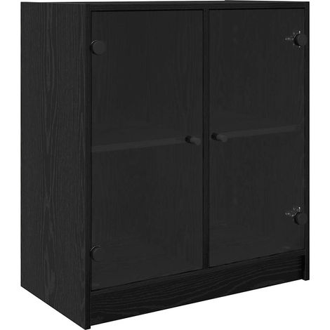 Maison Exclusive - Mobile laterale Rovere Nero 68 x 37 x 75,5 cm Legno multistrato