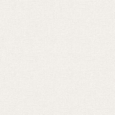 Papier peint intissé pour bureau et salon | Papier peint uni blanc crème idéal chambre | Tapisserie couloir unie moderne - 10,05 x 0,53 m (1/5)