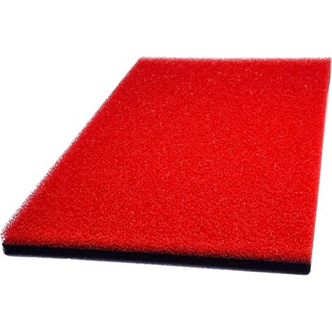 Filtro de aire de espuma de doble densidad 300x210 mm – 30 PPI rojo y 60 PPI negro – Filtración de alta calidad para motocicletas y cortacéspedes (1/4)