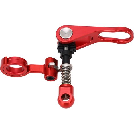 Collier de serrage rapide pour tige de selle et collier de serrage arrière pour vélos pliants Brompton, en alliage d'aluminium anodisé rouge. (1/5)