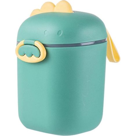 Tragbarer, luftdichter Aufbewahrungsbehälter für Milchpulver, mit Messlöffel, BPA-frei, 800 ml, grün (1/5)
