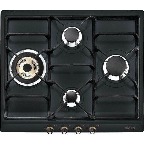 Smeg SR764AO Serie Cortina Piano Cottura a Gas con 4 Fuochi Colore Anticato (1/3)