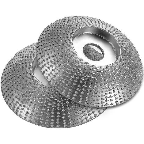 Lot de 2 disques abrasifs rotatifs pour le ponçage et la sculpture du bois - 85 mm, argent (1/4)