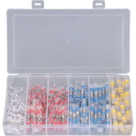 200 Pieces Heat Solder Cable Connectors, Insulated Waterproof Push-in Terminals (1/5)