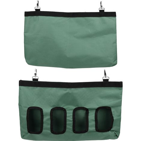 Sac à foin suspendu en tissu Oxford à quatre compartiments pour lapin (vert) (1/5)