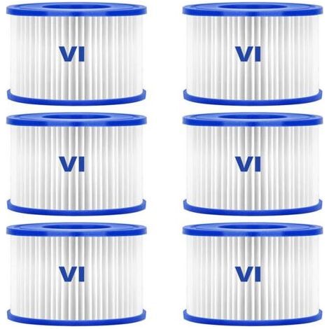 Lot de 6 cartouches de filtration pour spa gonflable Lay-Z-Spa (1/4)