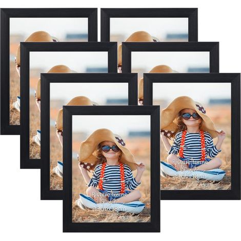 7er Set Bilderrahmen 13x18cm Schwarz Fotorahmen Collage für Fotos und Bilder (1/5)
