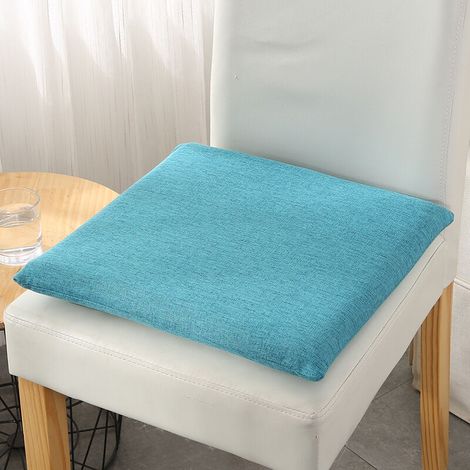 (40 x 40 x 4 cm, blue) Memory foam seat cushion, square seat cushion for stability and support, suitable for office chairs and wheelchairs - Seat cover (1/4)