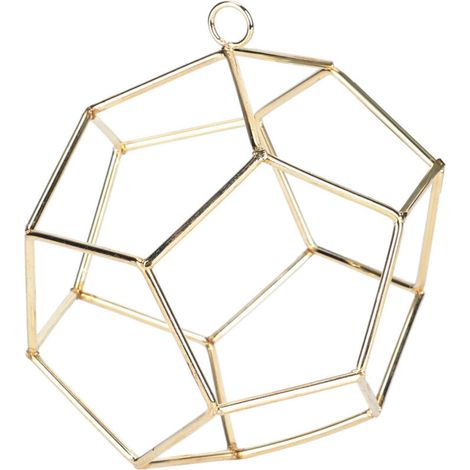 Geometrischer Wandpflanzenhalter aus Metall – Hängende Gartendekoration für Zuhause (1/4)