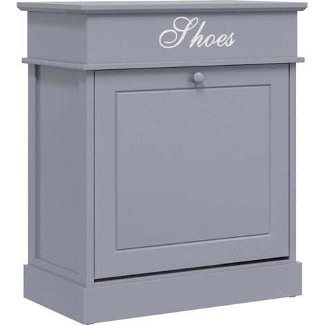 Maison Exclusive - Scarpiera Grigia 50x28x58 cm in Legno di Paulownia