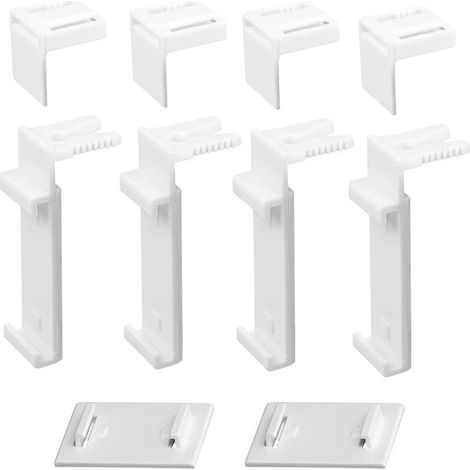 4 Ensemble de Accessoires pour Stores enrouleurs,Support de Serrage pour Store Enrouleur,sans perçage,réglable de 1,6 à 2,2 cm,pour Stores Enrouleurs, Volets Occultants (1/5)