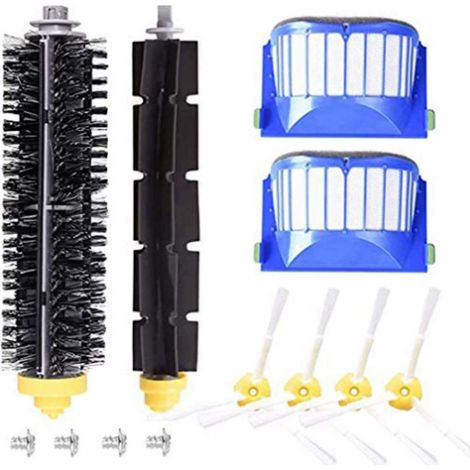 Accessoire pour iRobot Roomba 600 610 620 630 645 650 655 660 680 500 Series Modèle 595 Kit de remplacement Réapprovisionnement iRobot Parts Set Filtre Brosse Latérale (1/5)