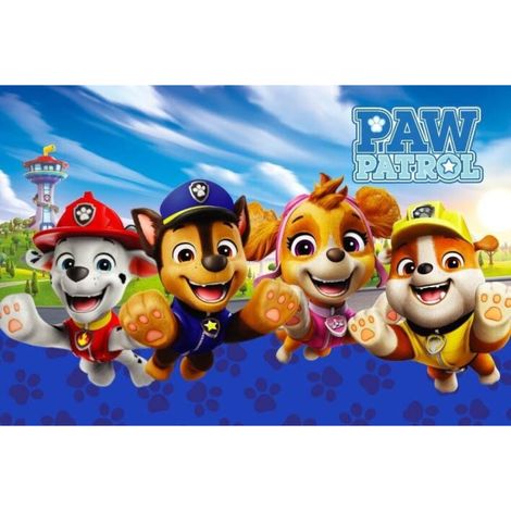 Tapis en mousse 40x60 cm Pat'Patrouille Chase, Ruben, Stella et Marshall