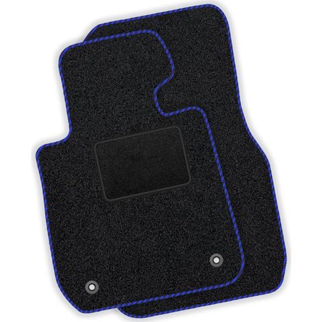 Tapis de sol avant en velours PLNI041 pour Nissan Juke II (2019+) - Bordure bleue (1/5)