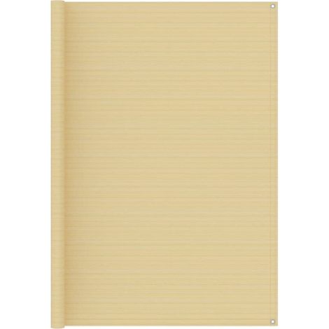 Tapis de tente Terrasse Salon Cuisine - Tapis de jardin 200x400 cm Beige BV340510 - BonneVie (1/4)