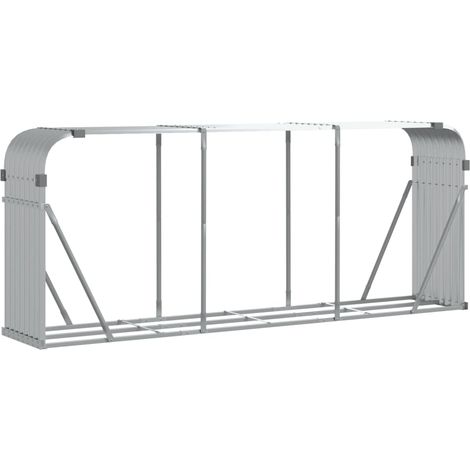 Portalegna argento 234 x 45 x 100 cm acciaio zincato Argento 020043793
