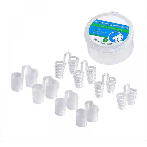 Dispositif anti-ronflement amélioré 2023, 8 pinces nasales anti-ronflement, diffuseurs nasaux, embout buccal anti-ronflement, soulagement instantané du ronflement, aide contre le ronflement et l'apnée (1/5)
