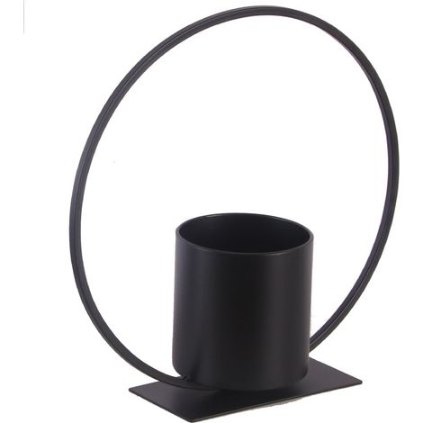 TrendLine Pflanztopf Metall Ø 10 x 30 cm schwarz Übertopf