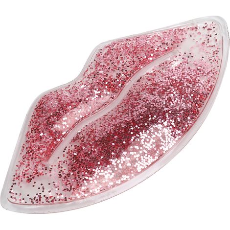 Poche de gel glacée réutilisable en forme de lèvres, anti-fuite, pour réduire l'enflure, chaud/froid.
