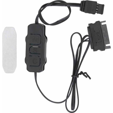 Ortviai Contrôleur ARGB 5V 3 broches avec alimentation SATA pour ventilateurs, bandes et panneaux LED – Noir