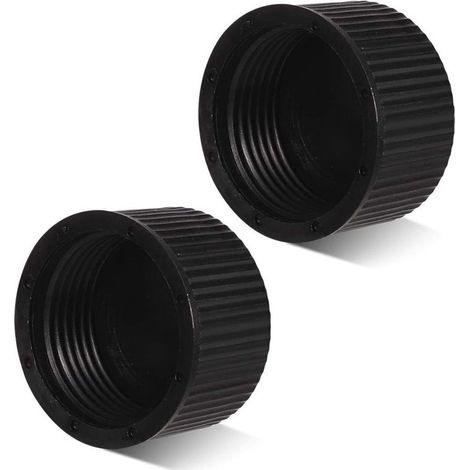 Bouchon de vidange pour filtre à sable, 2 pièces, avec 2 joints d'étanchéité, en plastique, pour filtre de piscine Hayward, spa (noir) (1/4)