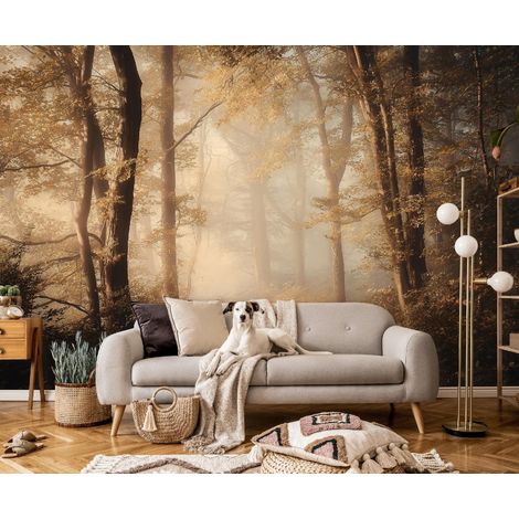 Fototapete Wald Bäume Natur, für Wohnzimmer und Schlafzimmer, 150 x 105 cm – Komplettset inkl. Kleister & Anleitung (1/5)