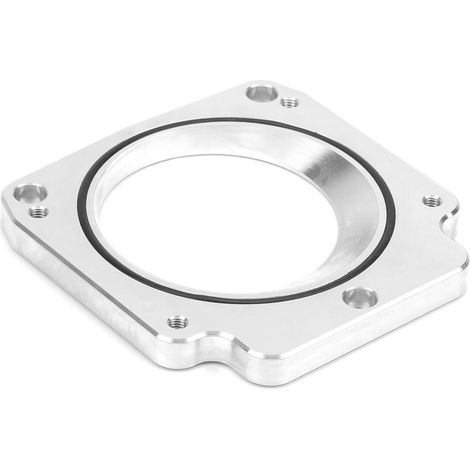 Plaque adaptatrice pour corps de papillon en aluminium brut avec boulons de montage, compatible LS/DBW/DBC, kit de conversion moteur, finition naturelle, pièce de rechange robuste. (1/5)