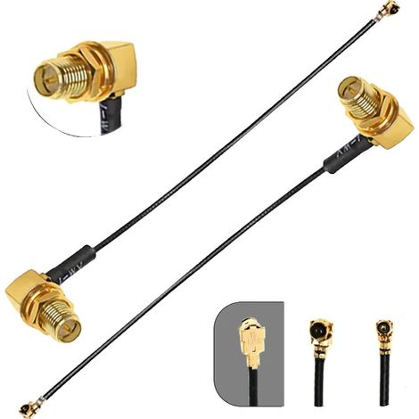 Cable de extensión de antena WiFi, conector SMA hembra a UFL, alto rendimiento, RPSMA-KW, 16 unidades, 50 cm (1/2)