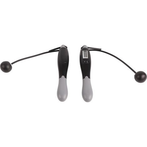 Corde à sauter sans fil intérieur fitness comptage électronique numérique entraînement corde à sauter noir gris boule (1/5)