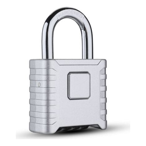Cadenas Code 4 Chiffres, Cadenas Extérieur Etanche, Robuste et Antivol, 8mm Loquet Cadenas à Combinaison, Exterieur Serrure Porte de Garage-argent (1/4)