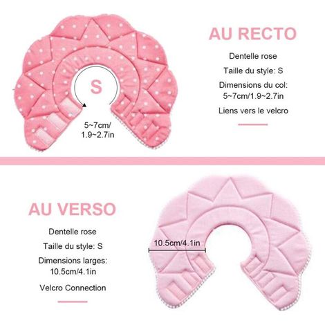 Collerette confortable de post-chirurgie pour chats et chiens, robuste, imperméable, résistante aux griffures et morsures, facile à nettoyer, avec attache ajustable (1/3)