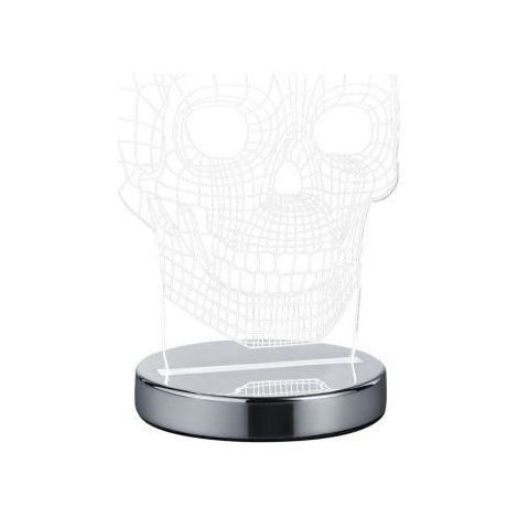 Lampe design, Lampe à poser 7W transparent Skull Transparent en Metal, TRIO (1/4)