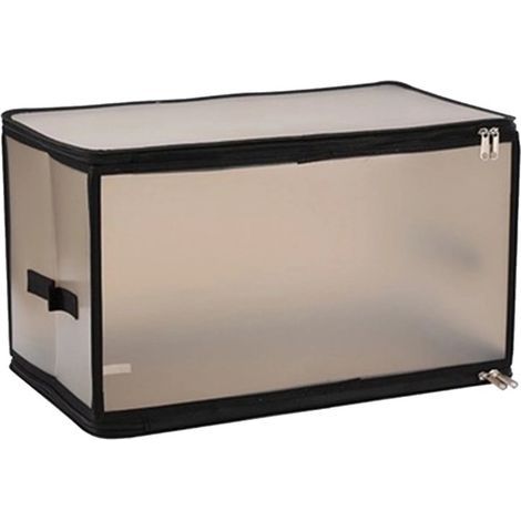 Sac de rangement pliable (avec fermeture éclair) – 50 x 30 x 30 cm – Rangement multifonctionnel – Fenêtre transparente (1/5)