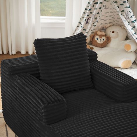 Canapé sans os, moderne méridienne en velours côtelé, convertible relax confortable sans montage, fauteuil inclinable pour salon, bureau et appartement (1/5)