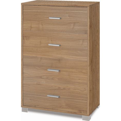Mobile 4 Cassetti 70L x 41P x h112 – Finitura Legno Noce Stelvio – Sarmog