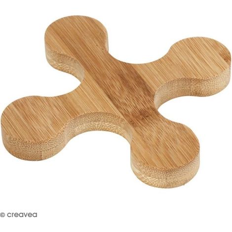 Petit dessous de plat en bambou - 12 x 12 cm