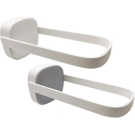 Étendoir Mural Pliable 2 pcs Pliage Cintre Mur,Cintre Mur Rétractable Organisateur,pour Salon, Chambre, Salle de Bains, Balcon(Blanc,Gris) (1/5)