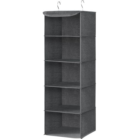 Organizer pensile grigio per armadio a 5 scomparti (1/5)