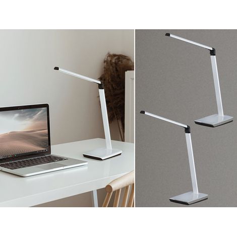 2er SET LED Schreibtischlampen Silber dimmbar & Tageslicht, Höhe 79cm (1/5)