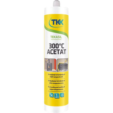 SIGILLANTE ALTE TEMPERATURE TEKASIL ACETAT 300 °C ml.300 rosso PER 2 PEZZI (1/2)
