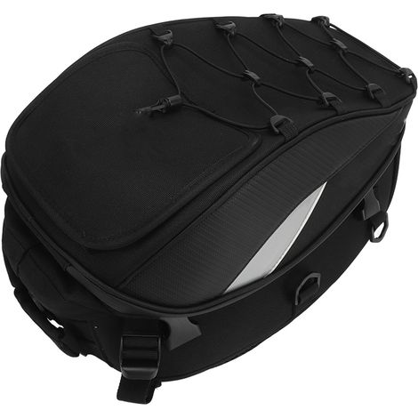 Sacoche arrière de moto, construction solide, étanche, grande capacité, sac de voyage pour moto tout-terrain, blanche (1/5)