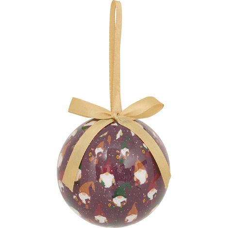 Déco Sapin Boule de Noël D 7.5 cm Rouge violet déco Gnomes - Feeric Christmas (1/2)