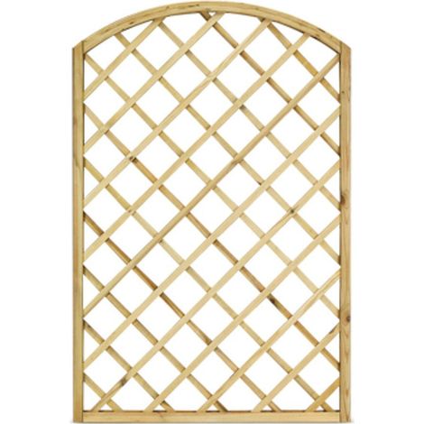 Pannello in legno di pino impregnato traliccio ad arco per recinzioni e decorazioni piante rampicanti LASA - 90x180 cm