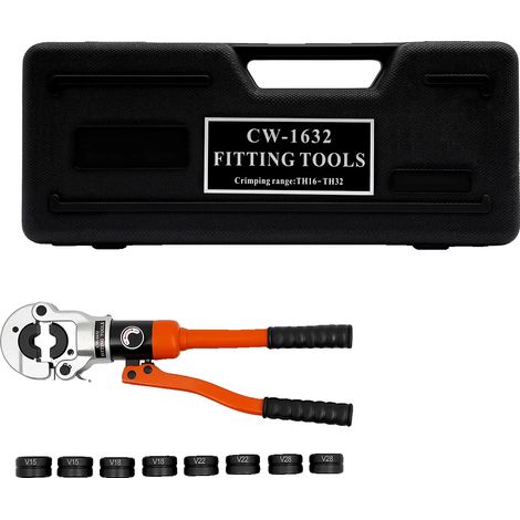 Pince à sertir hydraulique, prise ergonomique, performance lourde, Orange (1/2)