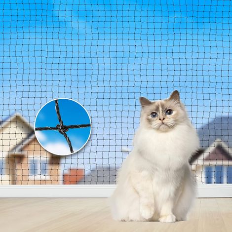 Filet Chat Balcon Renforcé, 3×2M 4x2M 5×2M 6x2M 8x2M 10×2M 4×3M 6×3M 8×3M 10×3M 12×3M 16×3M 5×5M Filet Protection Chat résistant Aux morsures et aux déchirures, résistant aux UV (1/5)