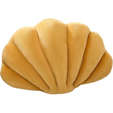 Coussin coquillage unique Fusipu, coussin rembourré en forme de coquillage, ultra doux et résistant à l'usure, couleurs vives, (1/4)