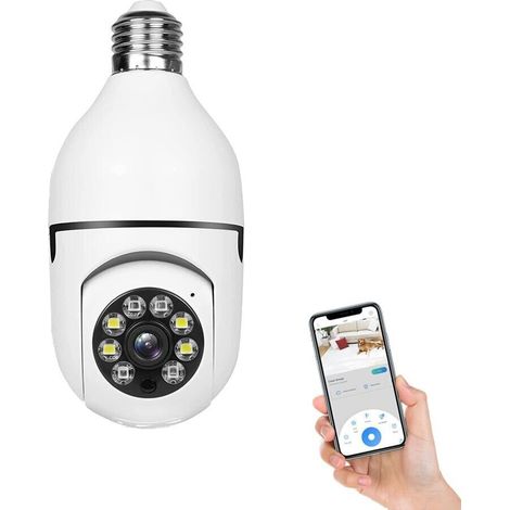 Telecamera Ip Led Lampadina E27 Wifi Smart Cam Videosorveglianza Controllo App (1/4)